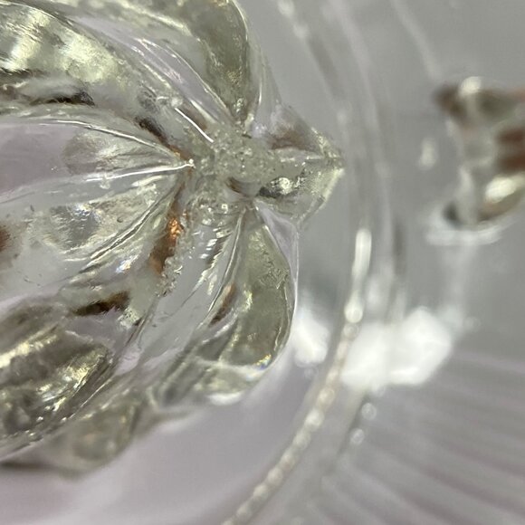 Vintage Federal Clear Glass Citrus Juicer Reamer Loop Handle Spout Farmhouse - Picture 12 of 12